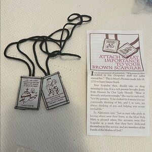 Brown Scapular with Black Cord